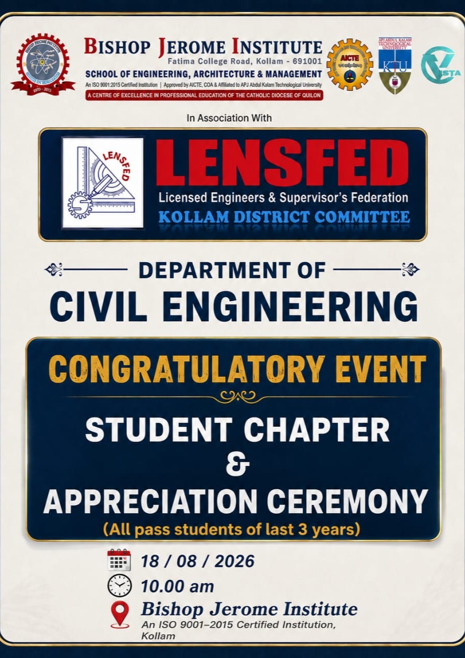 Department of Civil Engineering Announces LENSFED Student Chapter Launch & Appreciation Ceremony